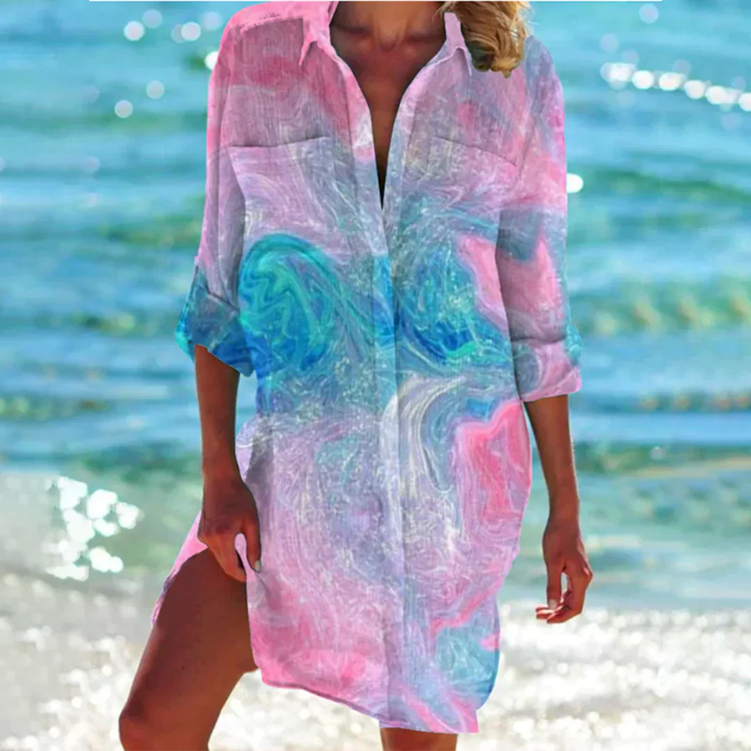 Dame Elegant Stilfuld Casual Strandkjole