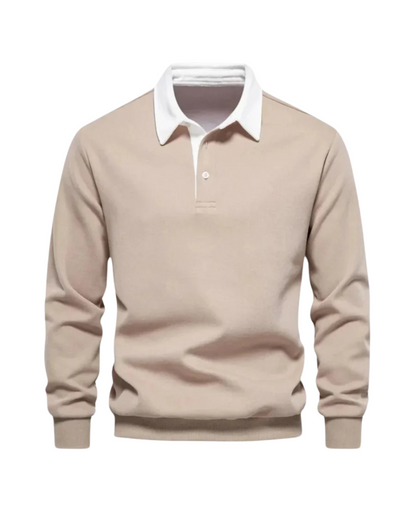 Elegant Casual Stilfuld Polo Sweater