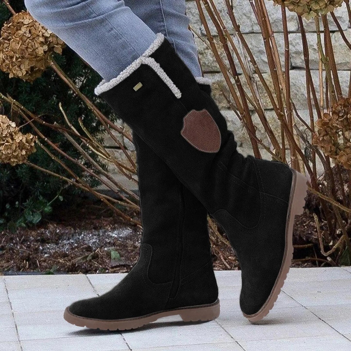 Dame Knæhøje Vinterstøvler med Shearling Foring