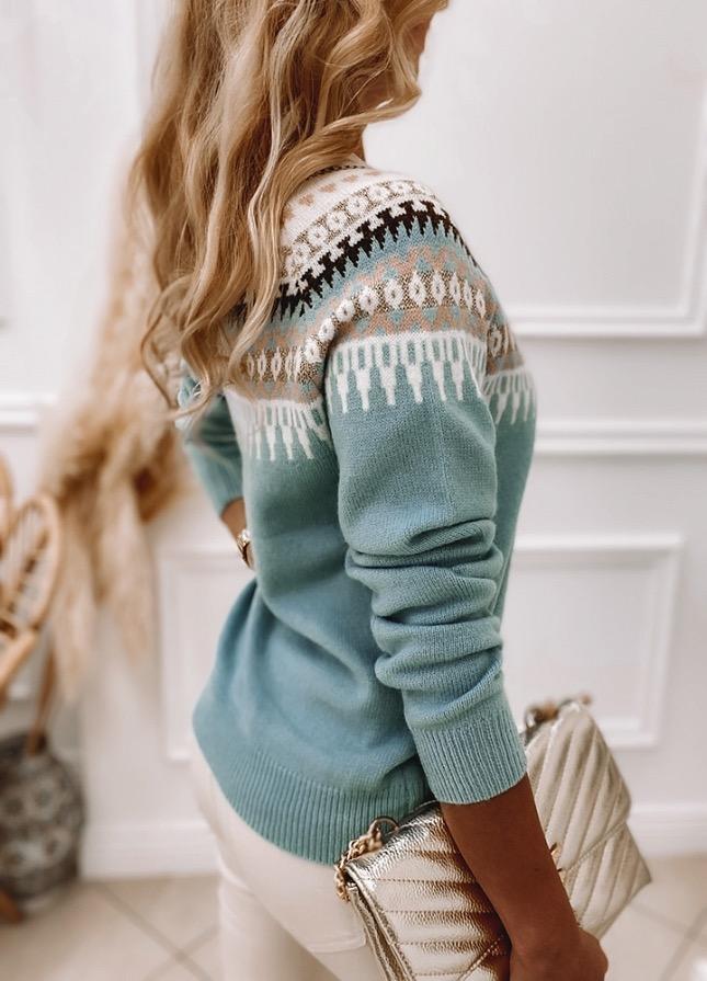 Clara - Langærmet Sweater med Rund Hals