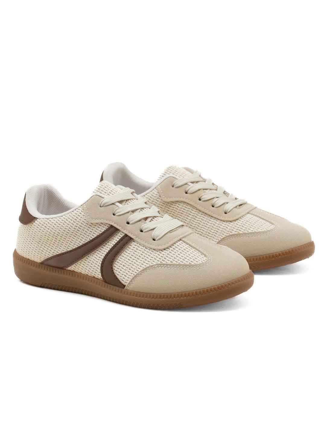 Selma | Strukturvævet Sneakers Med Farvet Sål