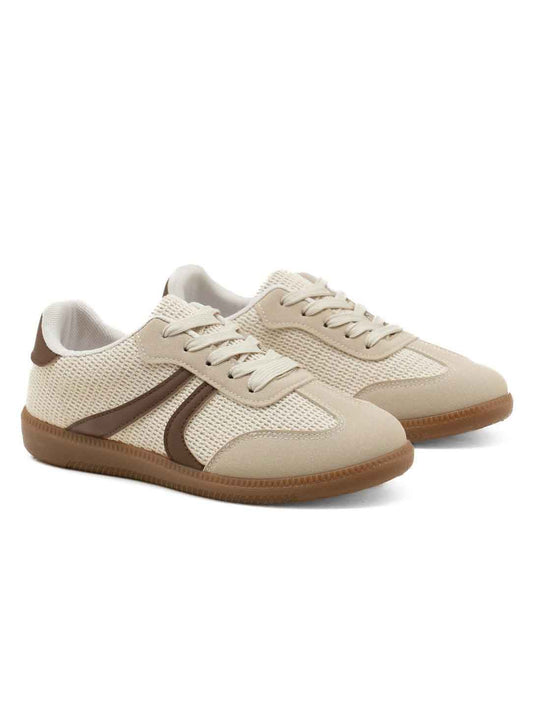 Selma | Strukturvævet Sneakers Med Farvet Sål