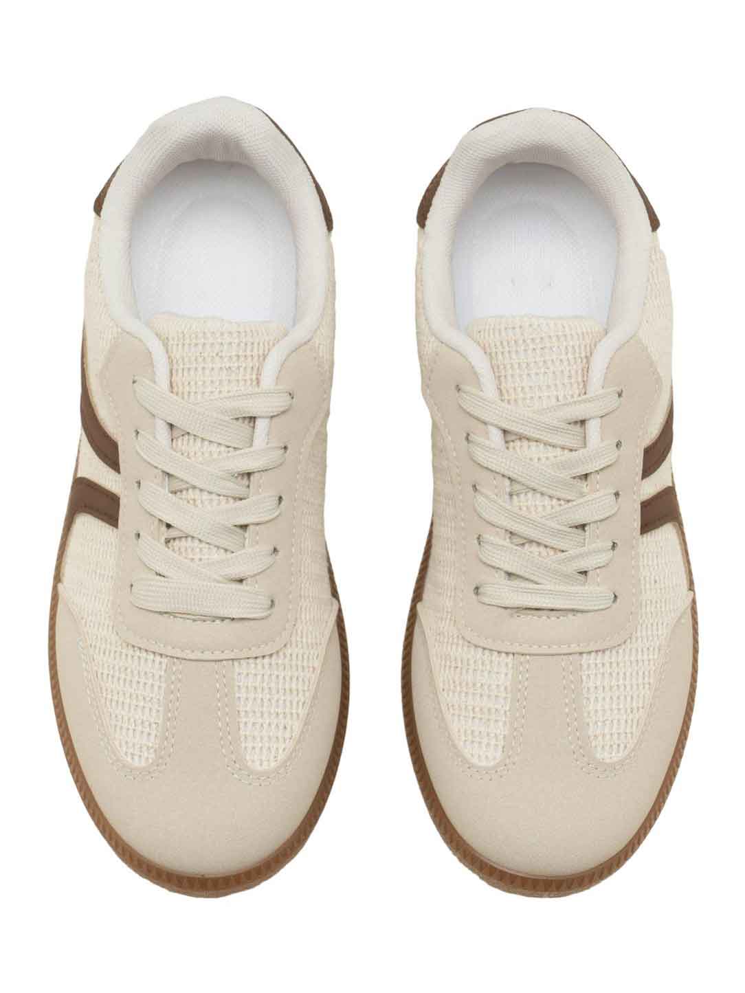 Selma | Strukturvævet Sneakers Med Farvet Sål