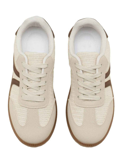 Selma | Strukturvævet Sneakers Med Farvet Sål