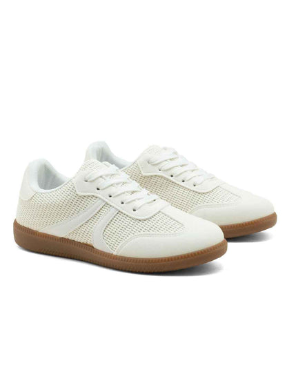 Selma | Strukturvævet Sneakers Med Farvet Sål