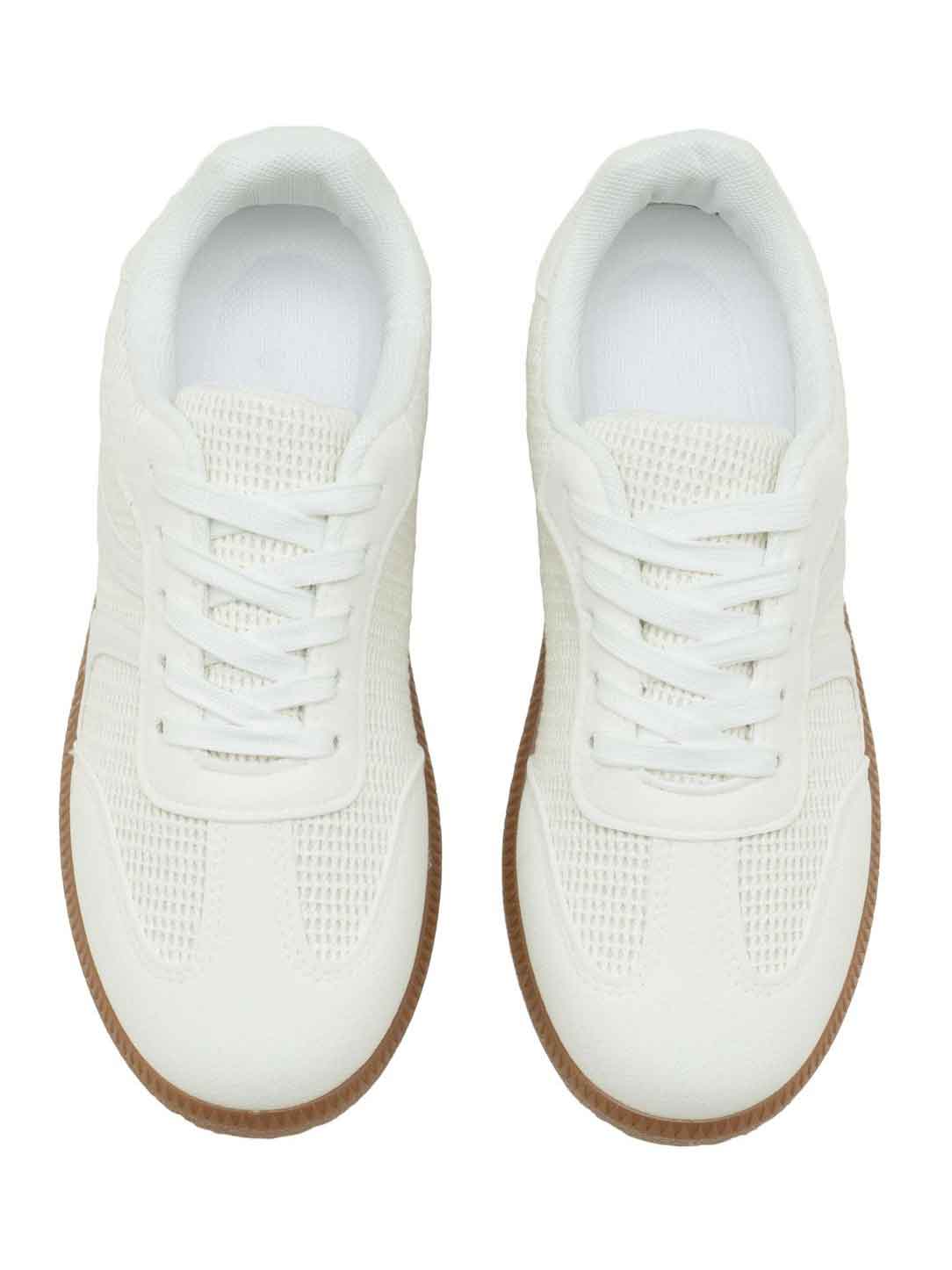Selma | Strukturvævet Sneakers Med Farvet Sål