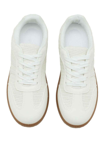 Selma | Strukturvævet Sneakers Med Farvet Sål
