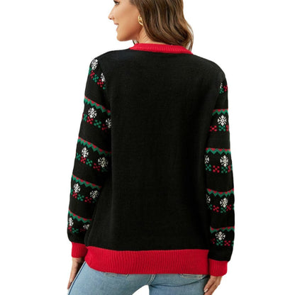 Cranberry | Julesweater i vintagestil med afslappet pasform