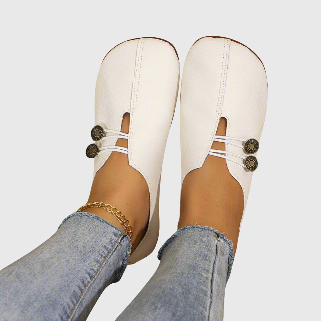 Dame Forårs Casual Slip-On Flade Sko med Knap