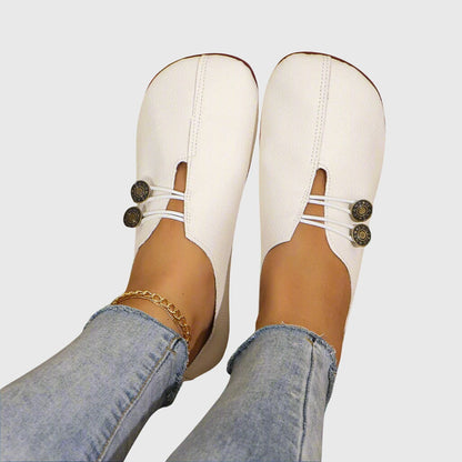 Dame Forårs Casual Slip-On Flade Sko med Knap