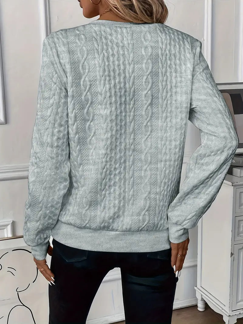 Moderne Elegant Stilfuld Kabelstrikket Zip-Sweater