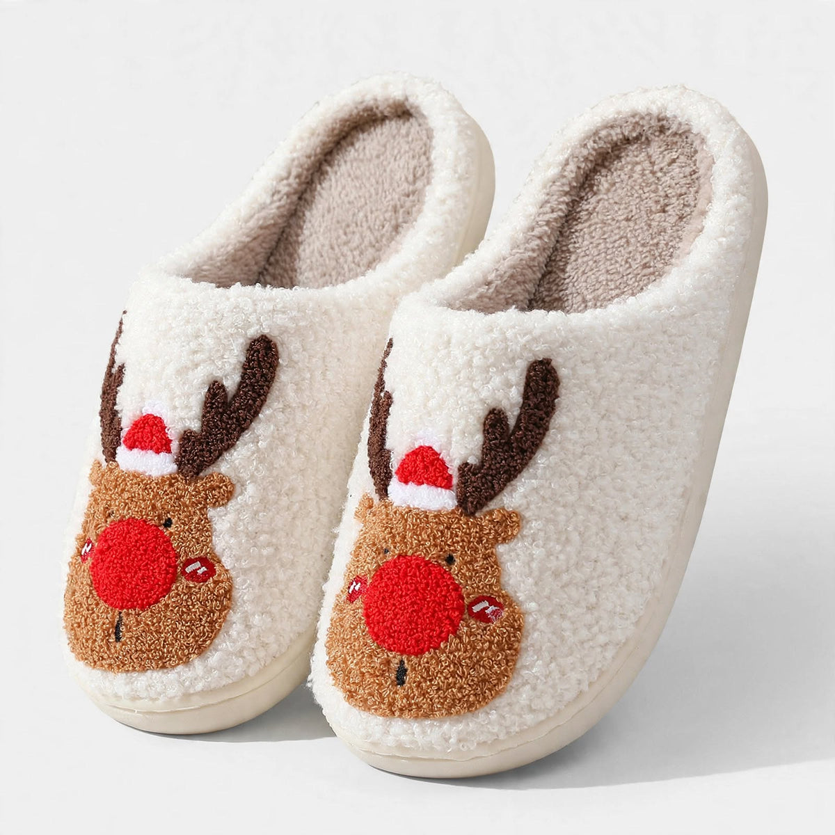 Vixen | Julehjemmesko med rensdyrfjæs og slip on design