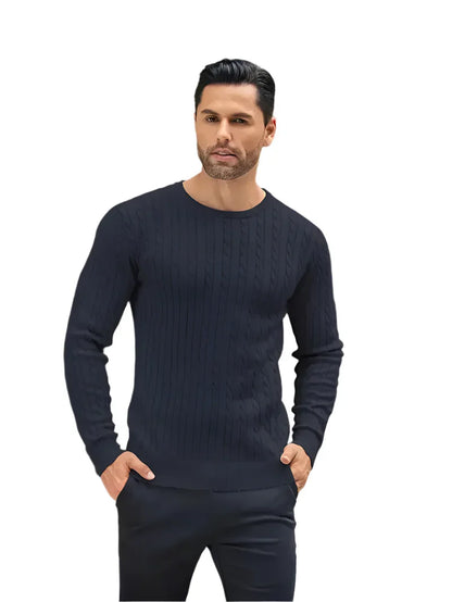Elegant Afslappet Komfortabel Herre Pullover