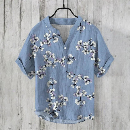 Elegant Casual Skjorte med Fiskeprint