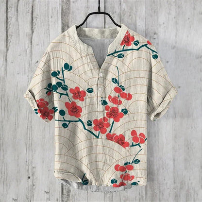 Elegant Casual Skjorte med Fiskeprint