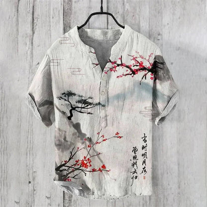 Elegant Casual Skjorte med Fiskeprint