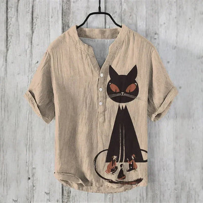 Elegant Casual Skjorte med Fiskeprint
