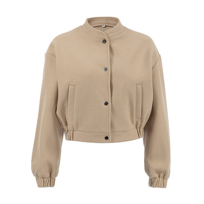 Hanna - Cropped bomberjakke med lommer Moderne