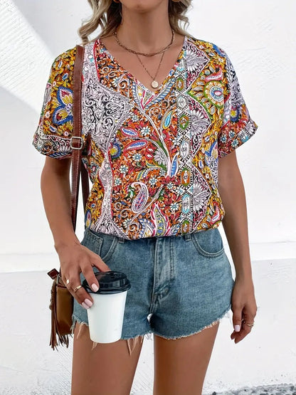 Livia - Lockeres Sommer-Paisley-Top