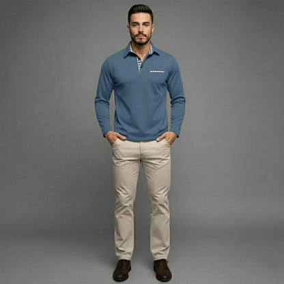 Herre Moderne Komfortabel Stilfuld langærmede vinterpolo-shirt