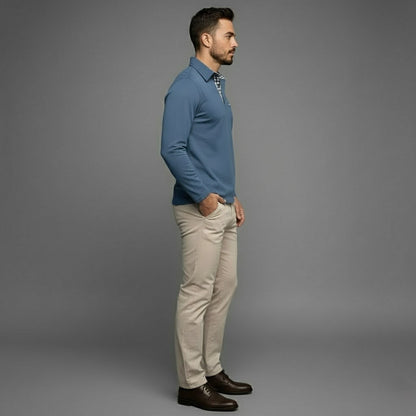 Herre Moderne Komfortabel Stilfuld langærmede vinterpolo-shirt