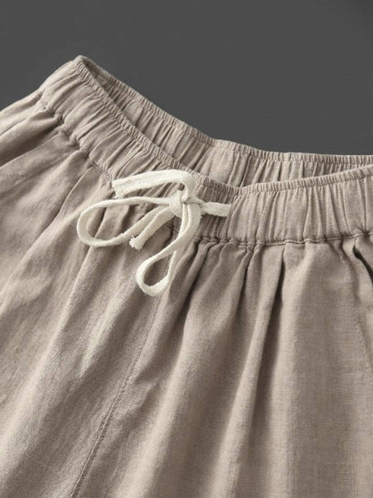 Dame Snøre Talje Afslappede Slim Fit Bukser