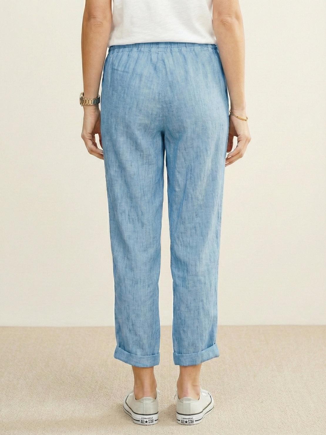 Dame Snøre Talje Afslappede Slim Fit Bukser