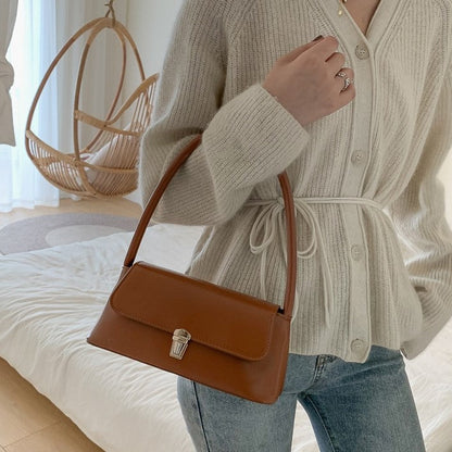 Cressida - Vintage skuldertaske med gyldne detaljer