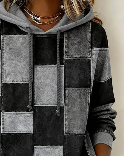 Ronja | Ternet hoodie i blødt bomuldsmix med lange ærmer