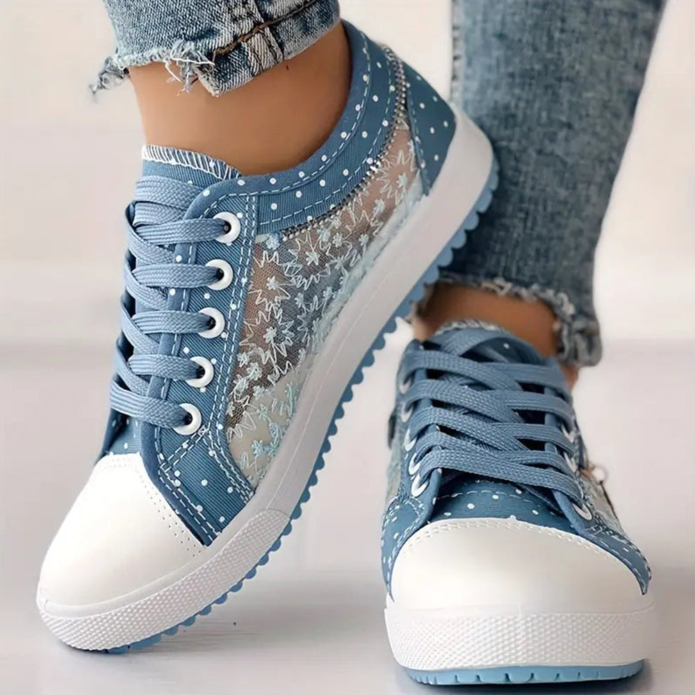 Luna - Dame sneakers med justerbar snørelukning