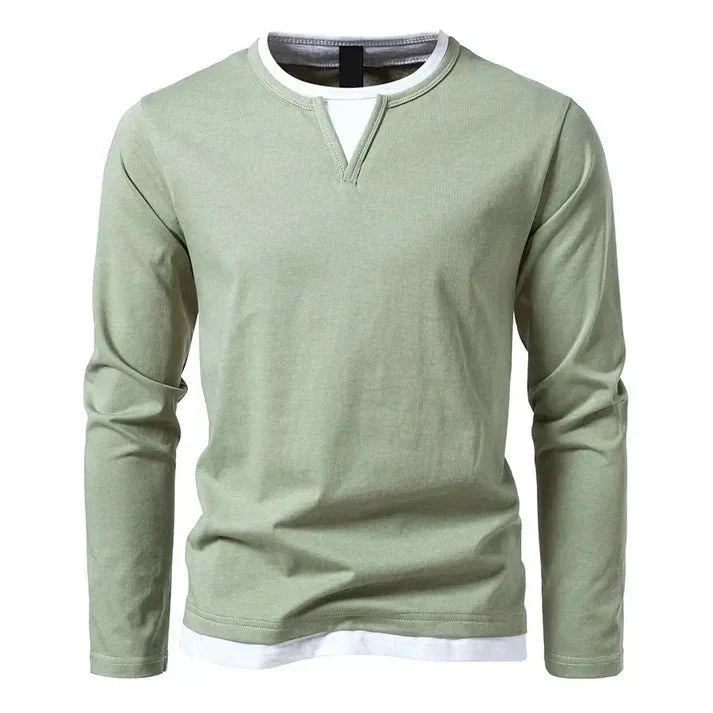 Premium Langærmet T-Shirt I Kæmmet Bomuld