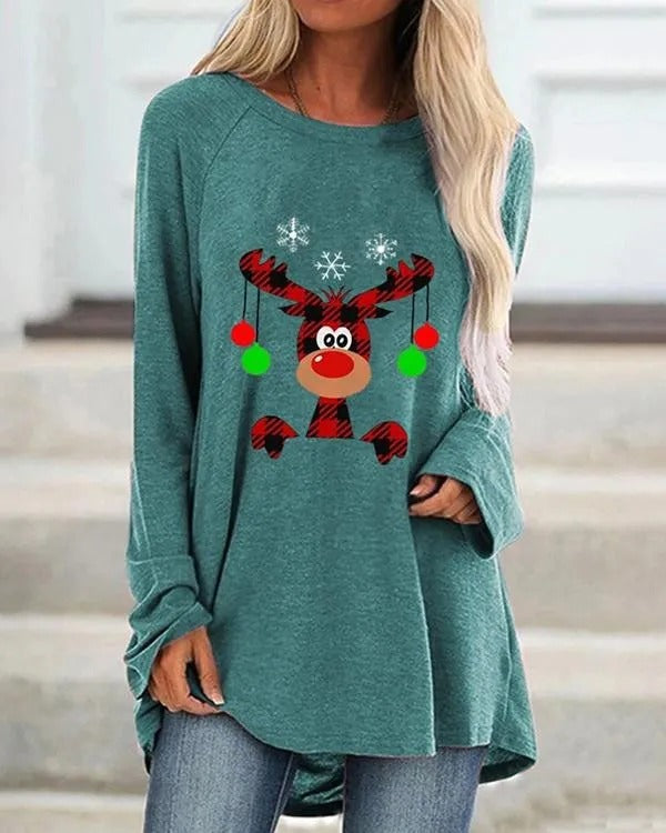 Mistletoe | Julesweater i lang model med varm strik