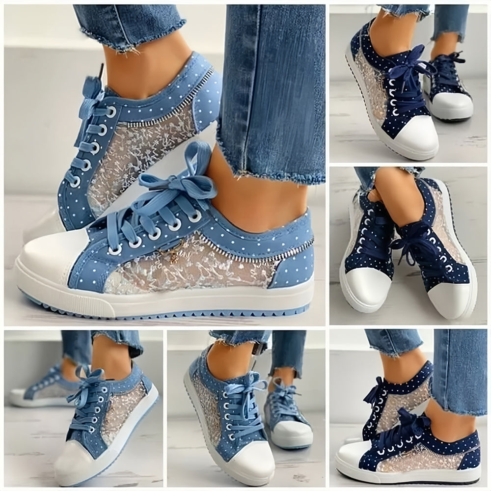 Luna - Dame sneakers med justerbar snørelukning