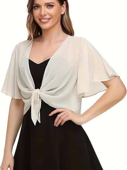 Kvalitets Moderne Elegant Stilfuld Omslagsbluse