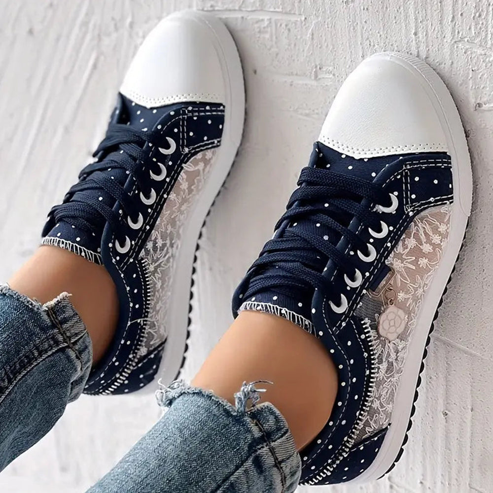 Luna - Dame sneakers med justerbar snørelukning