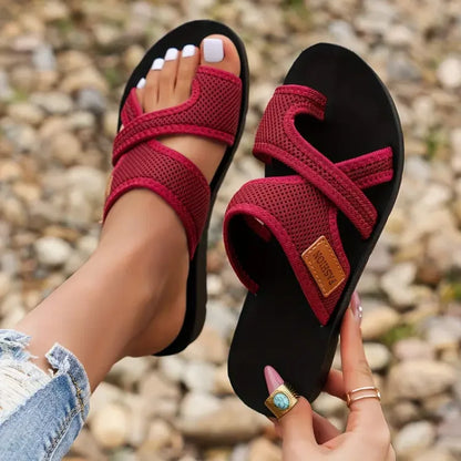 Dame Slip-On Flade Rem Sandaler