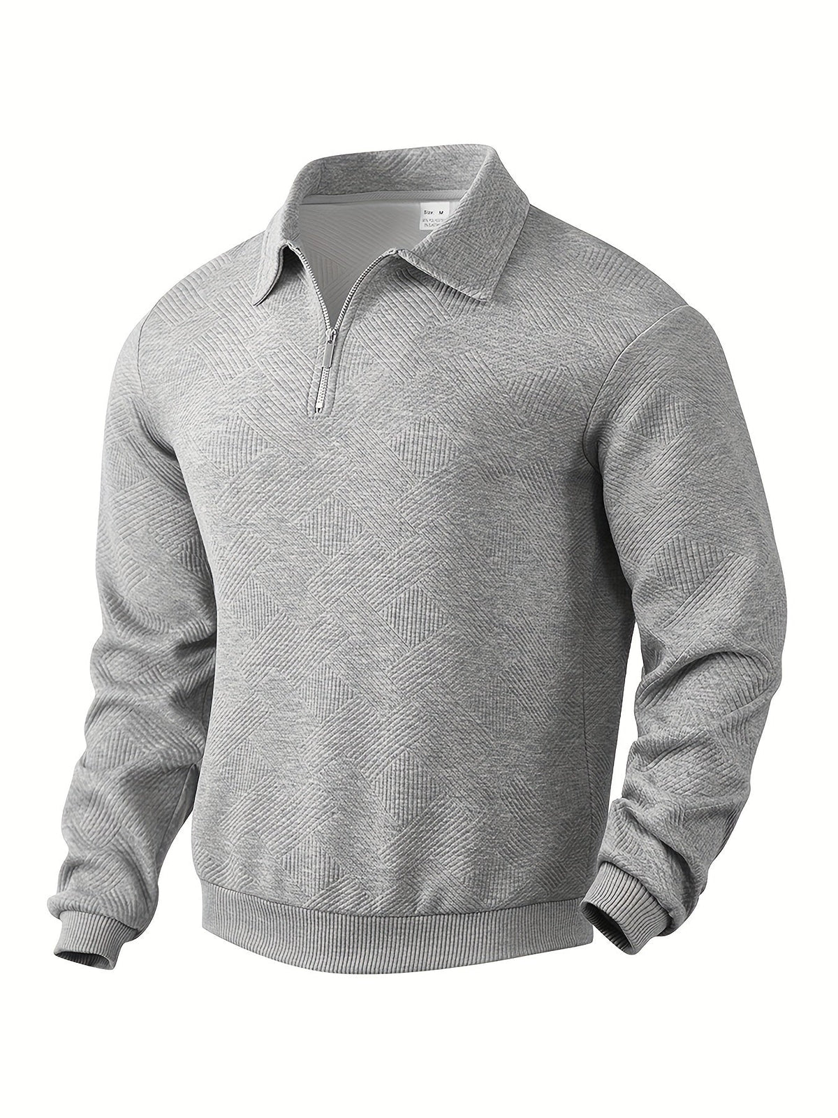 Søren | Sweater med lynlås foran og opretstående krave