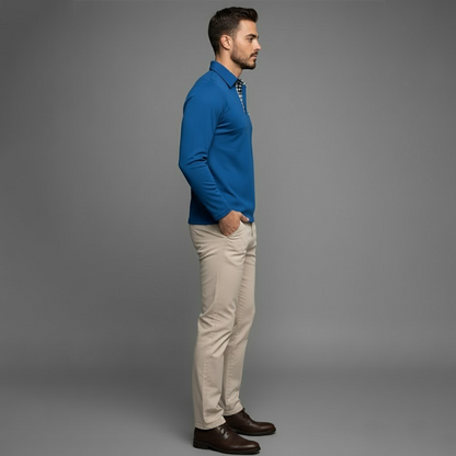 Herre Moderne Komfortabel Stilfuld langærmede vinterpolo-shirt