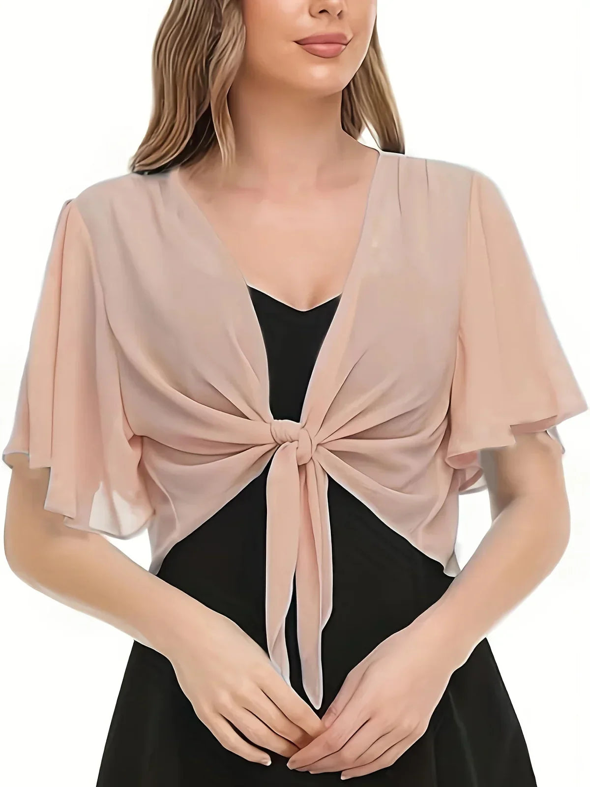 Kvalitets Moderne Elegant Stilfuld Omslagsbluse