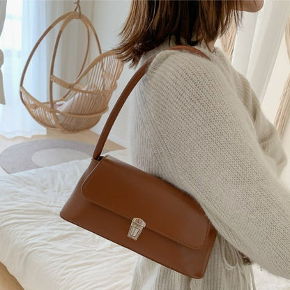 Cressida - Vintage skuldertaske med gyldne detaljer