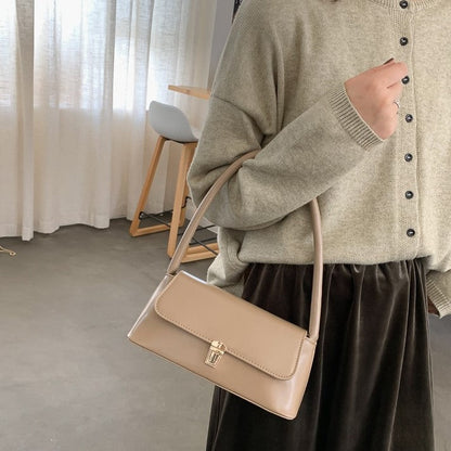 Cressida - Vintage skuldertaske med gyldne detaljer
