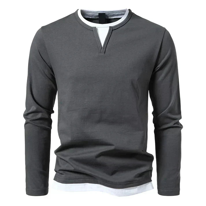 Premium Langærmet T-Shirt I Kæmmet Bomuld