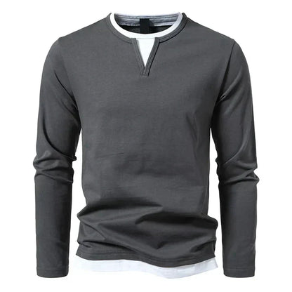 Premium Langærmet T-Shirt I Kæmmet Bomuld