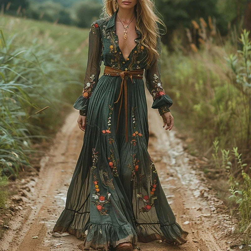 Moderne Elegant Stilfuld Boho Maxikjole