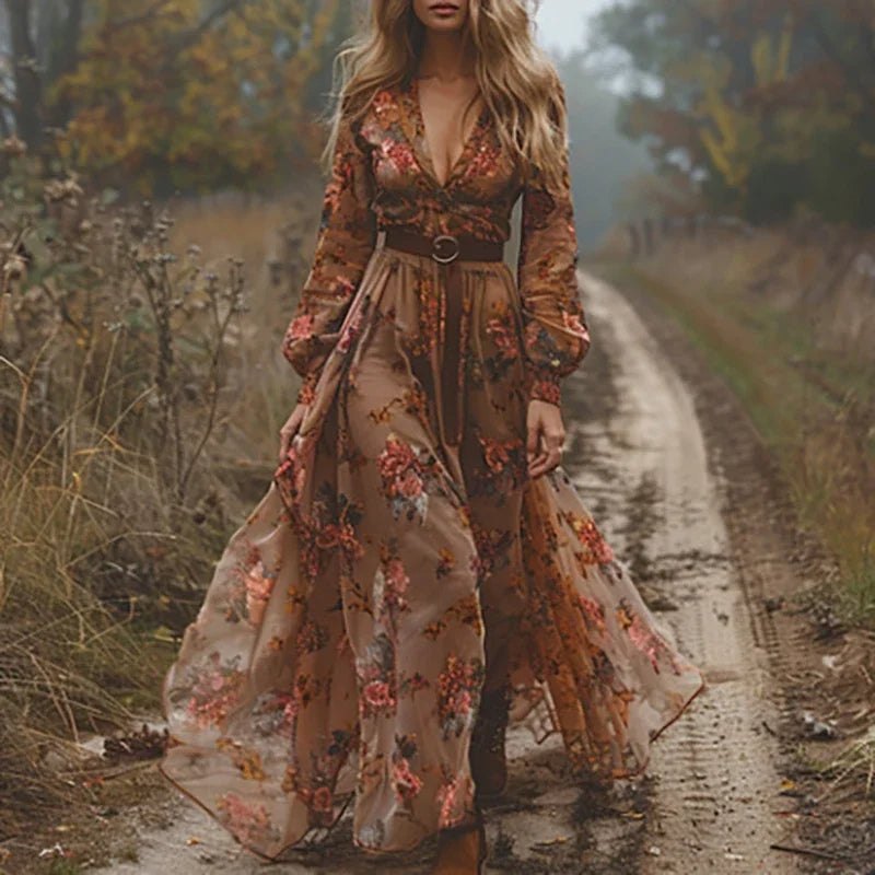 Moderne Elegant Stilfuld Boho Maxikjole