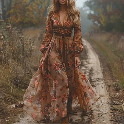 Moderne Elegant Stilfuld Boho Maxikjole
