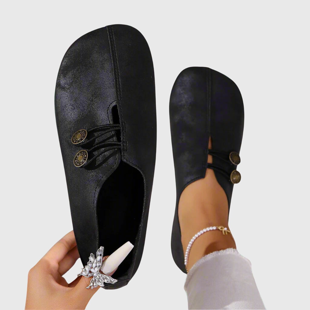 Dame Forårs Casual Slip-On Flade Sko med Knap