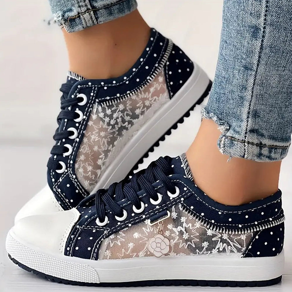 Luna - Dame sneakers med justerbar snørelukning