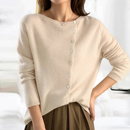 Hyggelig V-hals Cardigan med Knapper