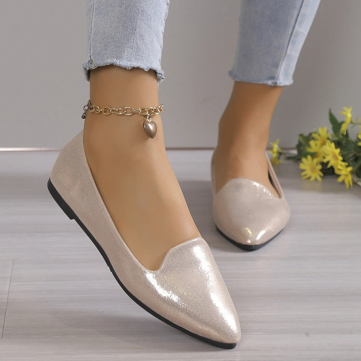 Dame Komfortabel Stilfuld Forårs Elegante Ballerinaer